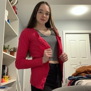 Pink cardigan (xs-s)